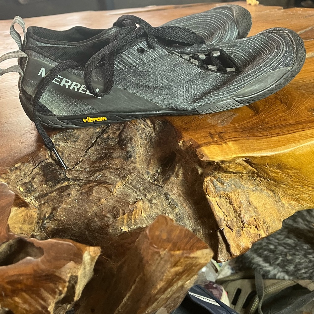 MERRELL Vapor Glove 2 Black Castle Rock Barefoot Trail Running Shoe size 8.5 - Picture 3 of 11
